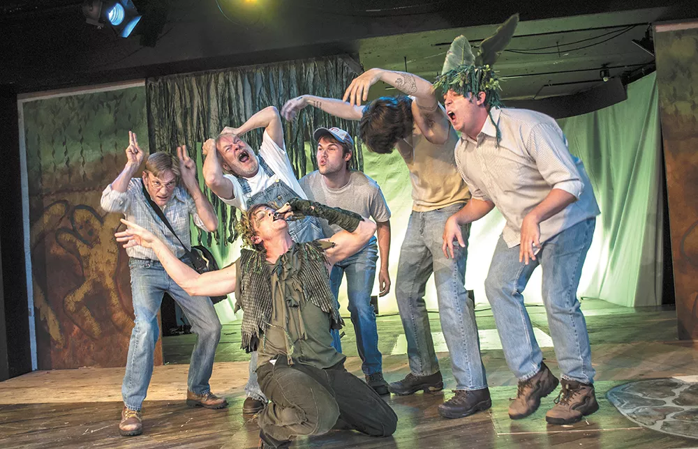 Nich Witham (center) plays the mischieveous Puck in Interplayers' A Midsummer Night's Dream. - SARAH WURTZ