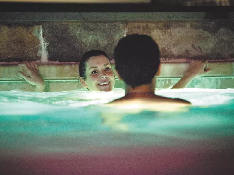 Nothing good happens in hot tubs this late at night.