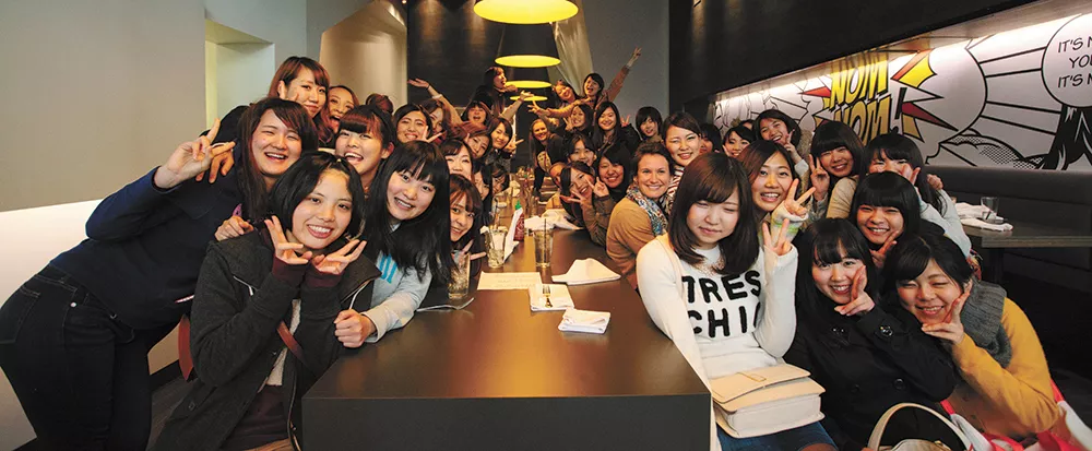 Nudo hosted students from the Mukogawa Fort Wright Institute for the restaurant's soft opening. - TRAVIS KNIGHT