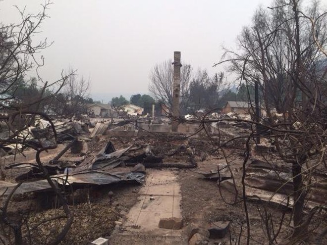 In Pateros, this was the mayor's house. Her mother and uncle lost theirs as well. - SCOTT LEADINGHAM