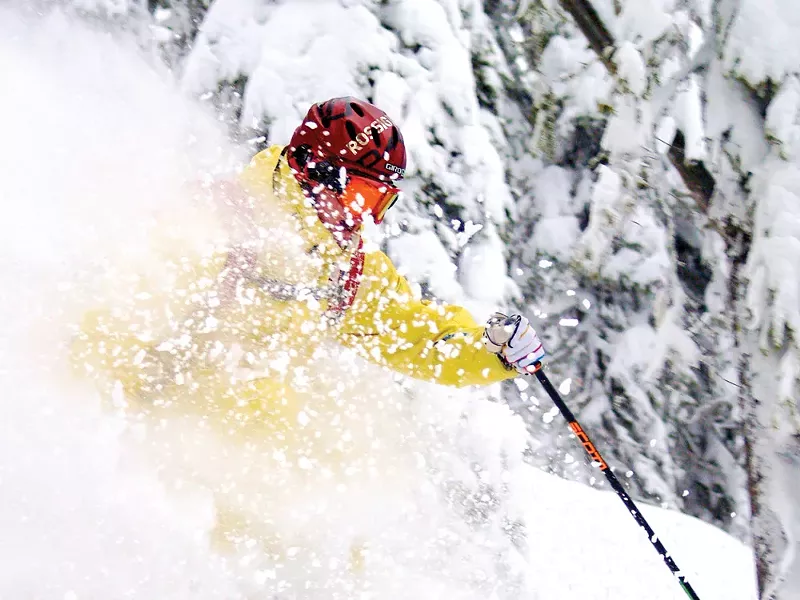 Pro freeskier Mike Hopkins grew up in Rossland and on the slopes of Red Mountain. - BOB LEGASA
