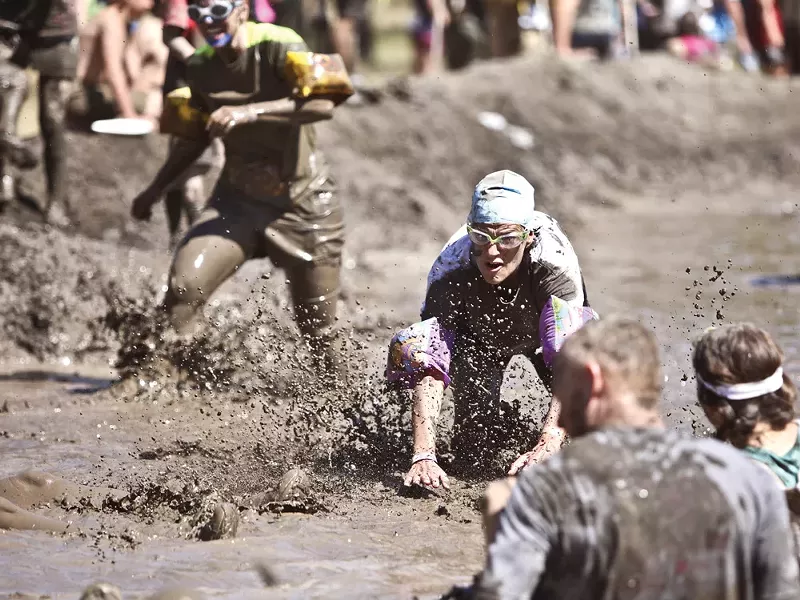 Racers at last weekend's Dirty Dash in Riverside State Park - JORDAN BEAUCHAMP