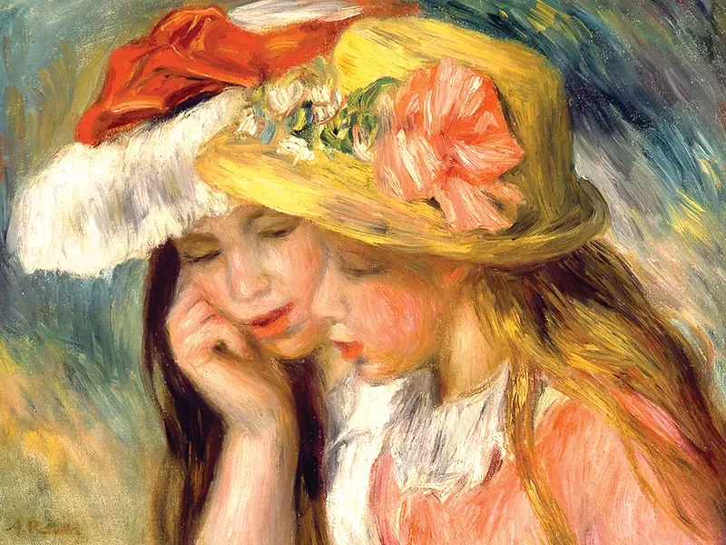 Renoir's "Heads of Two young Girls"
