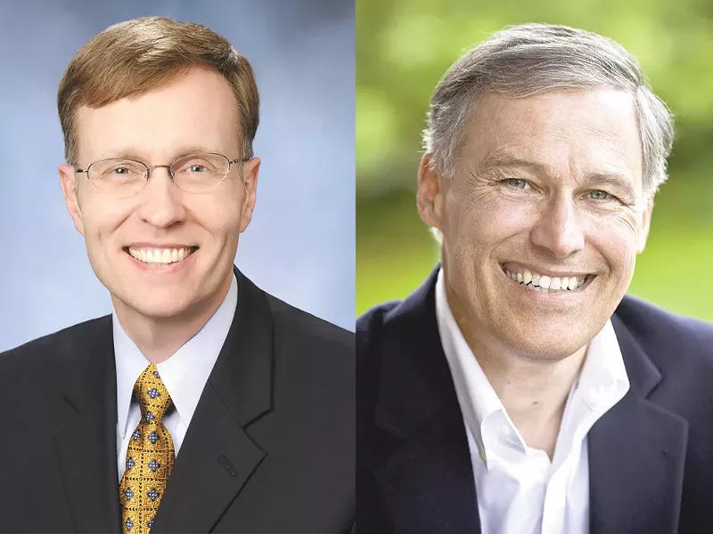 Rob Mckenna, left, and Jay Inslee