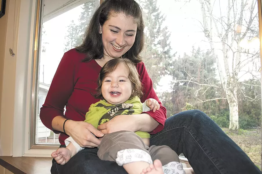 Sara Walch says says a tongue-clipping procedure improved son Sean's ability to nurse. - SARAH WURTZ