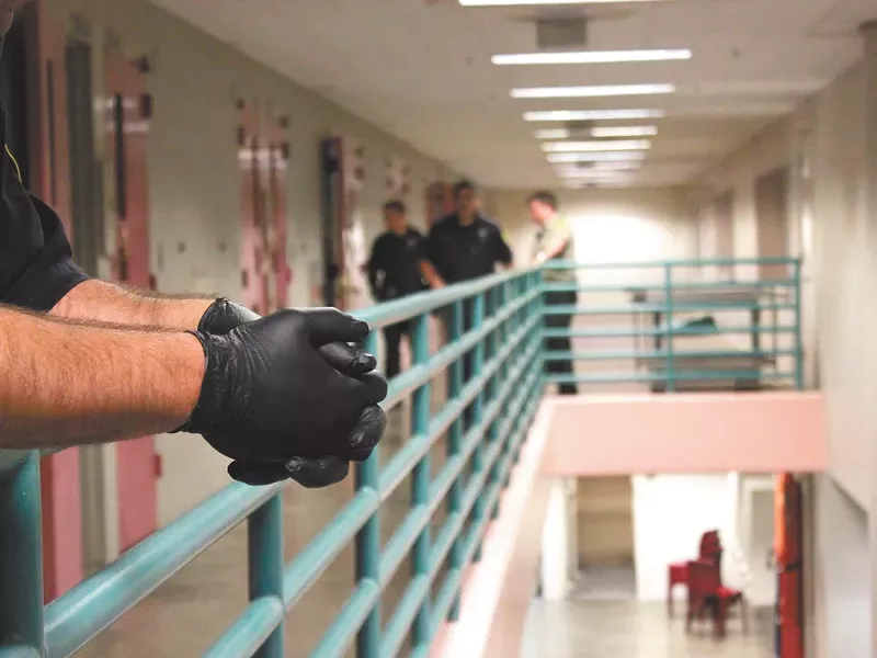 Scene from an early Saturday morning at jail. - JOE KONEK