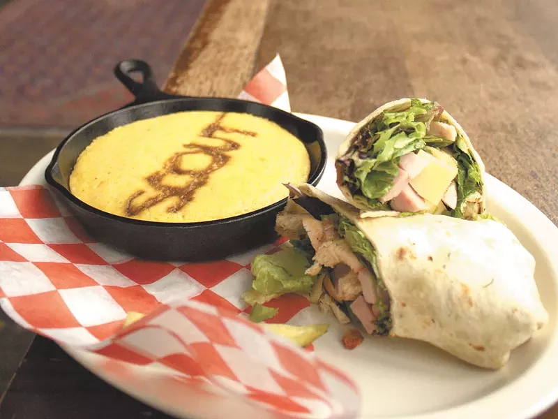 Scout’s signature cornbread and wrap makes for a hardy lunch. - NIKKI BUSCH