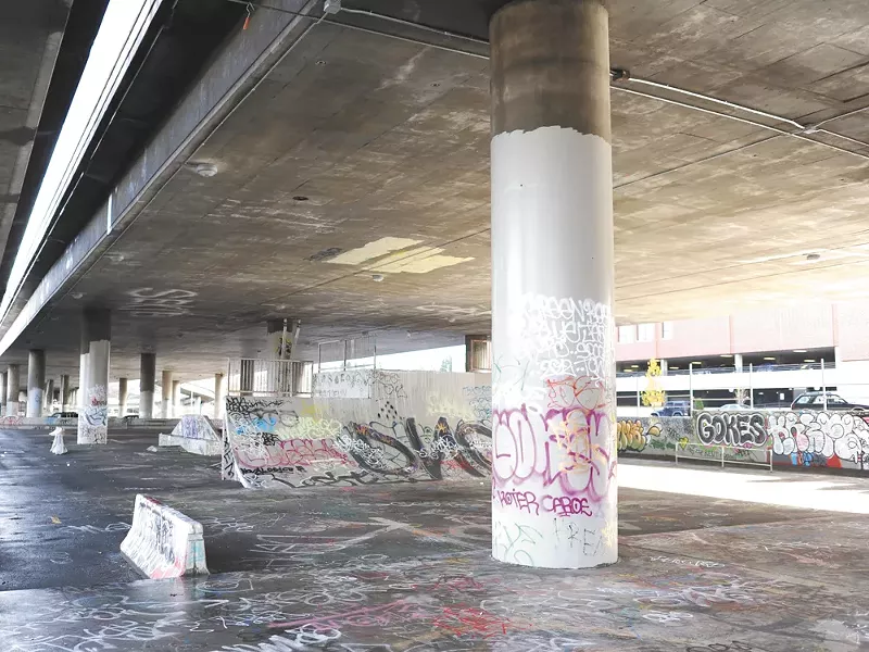 Skateboarders want the city to renovate the skate park under I-90 downtown. - CHRISTIAN WILSON