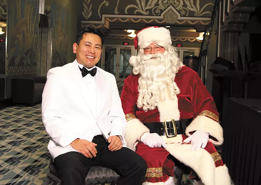 Spokane Symphony conductor Morihiko Nakahara gets jolly.