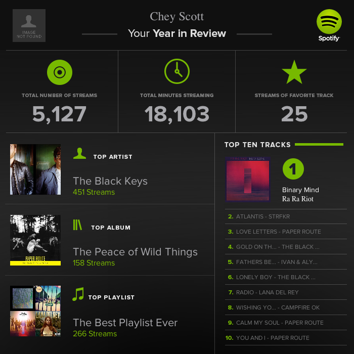 MUSIC Spotify's year in review feature Bloglander