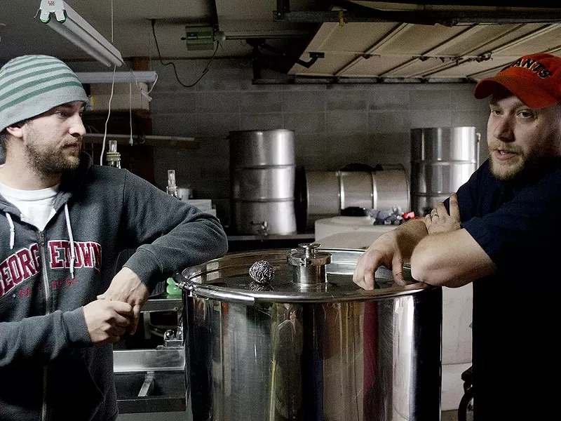 Steve Wells and Dan Dvorak of Black Label Brewery. - JACOB JONES