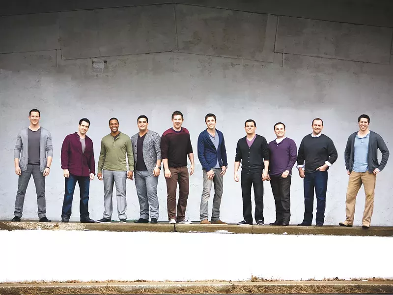 Straight No Chaser, including founding member Randy Stine, second from right.