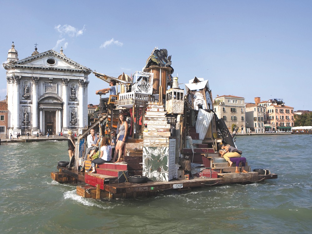 Swoon\'s \"The Swimming Cities of Serenissama\" traveled through Italy.