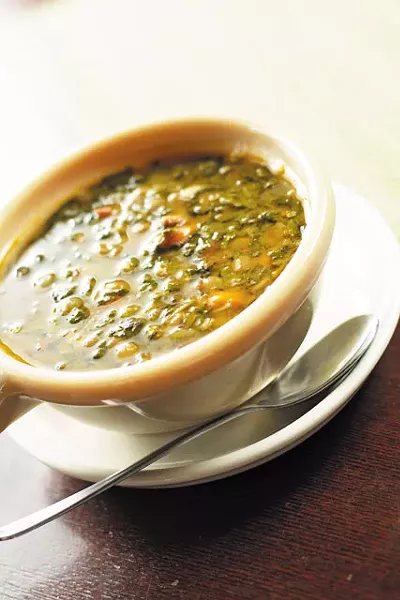 Taste Cafe's Lentil and Spinach Soup
