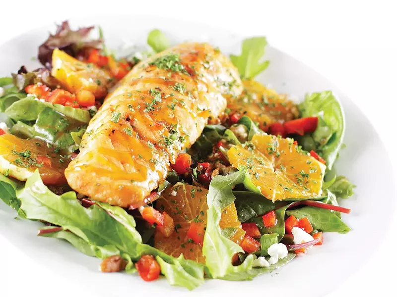 The Alaskan salmon spring salad from Mission Bistro - YOUNG KWAK