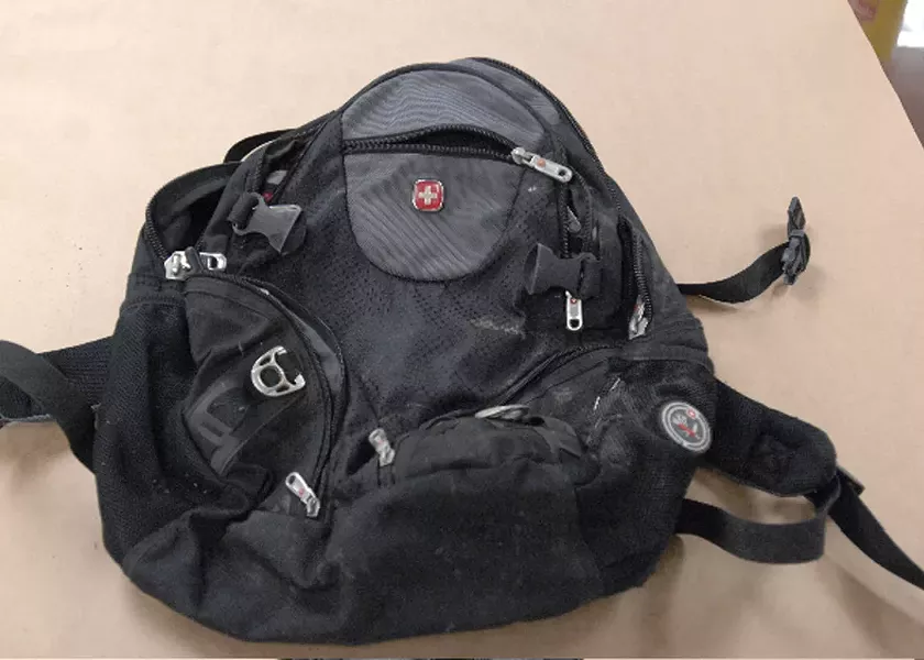 The backpack left at Main and Washington during the MLK unity parade