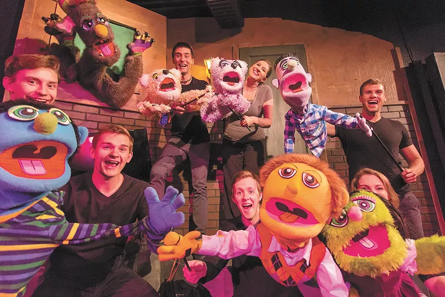 The cast of Avenue Q (and their human controllers) at Lake City Playhouse. - MATT WEIGAND
