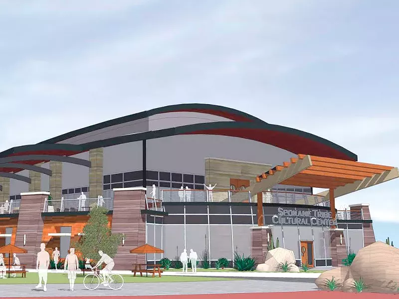 The cultural center would cost as much as $8 million to build. - RENDERING: WOMER