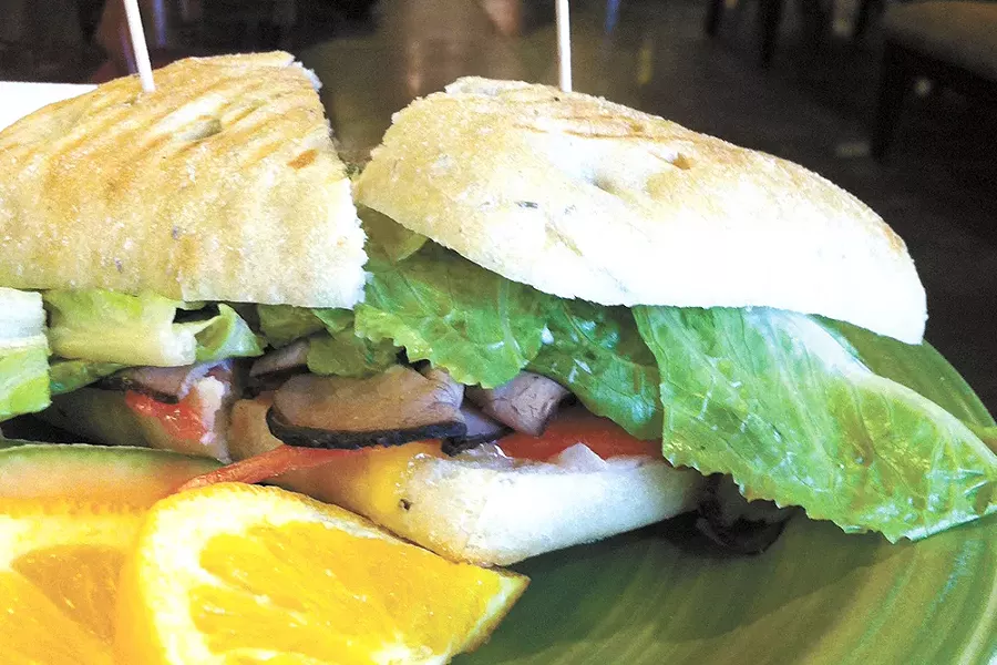 The Cypria sandwich from Calypsos. - CARRIE SCOZZARO