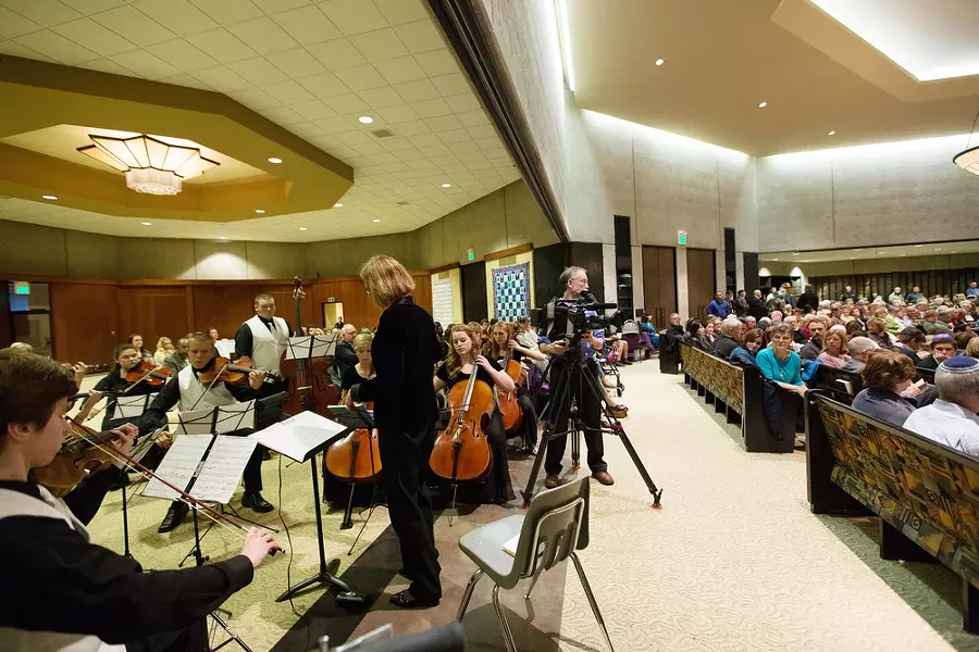The Ferris High School Chamber Orchestra performs. - YOUNG KWAK