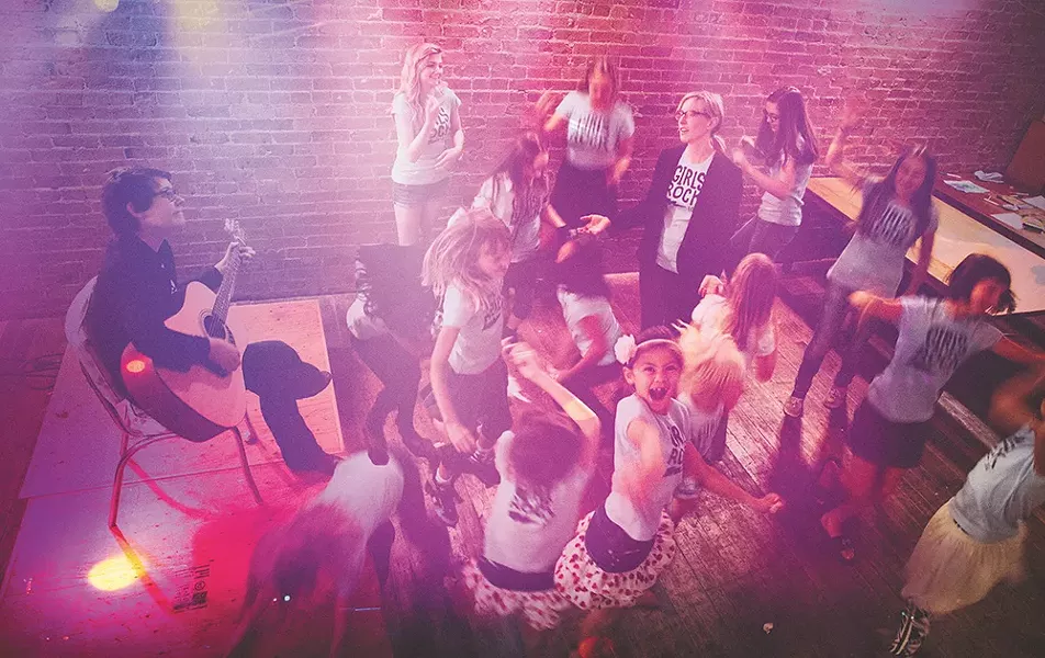 The Girls Rock Lab jams out at Ink Art Space. - KRISTEN BLACK