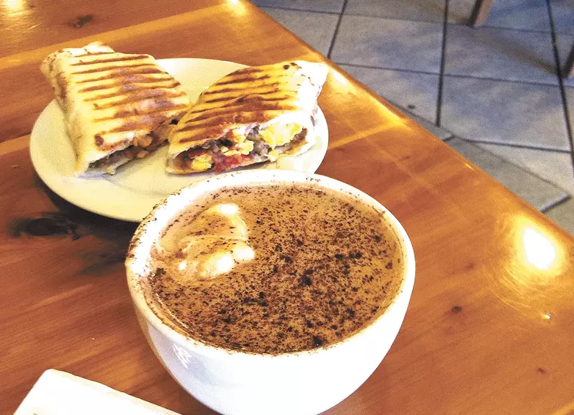The Java Bowl of Soul and a panini from Java Hayden. - CARRIE SCOZZARO