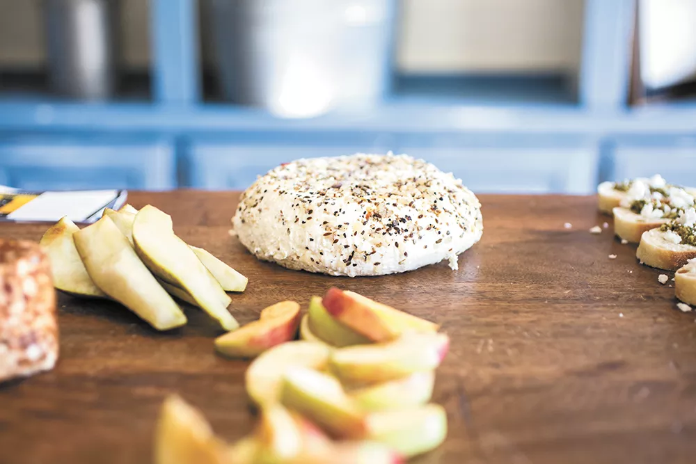 The lavender spice chevre cheese is just one of the cheeses you can taste at Chattaroy’s open creamery this weekend. - ADAM MILLER