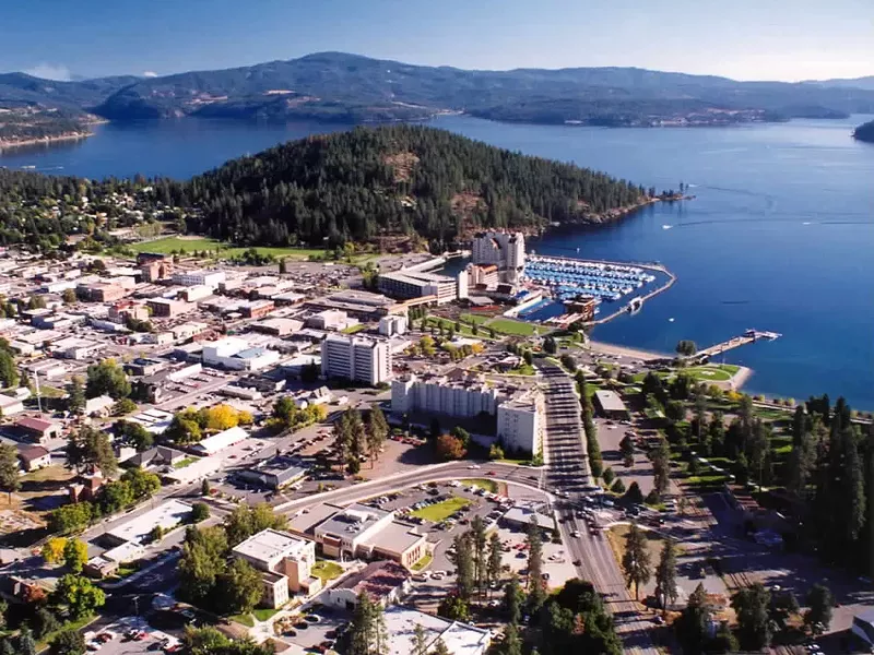 The McEuen project would renovate the green space at the foot of Tubbs Hill, near the top of the picture