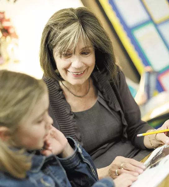 The more kids in a class, first-grade teacher Ginny McCoy says, the tougher it is to customize lessons for students. - YOUNG KWAK