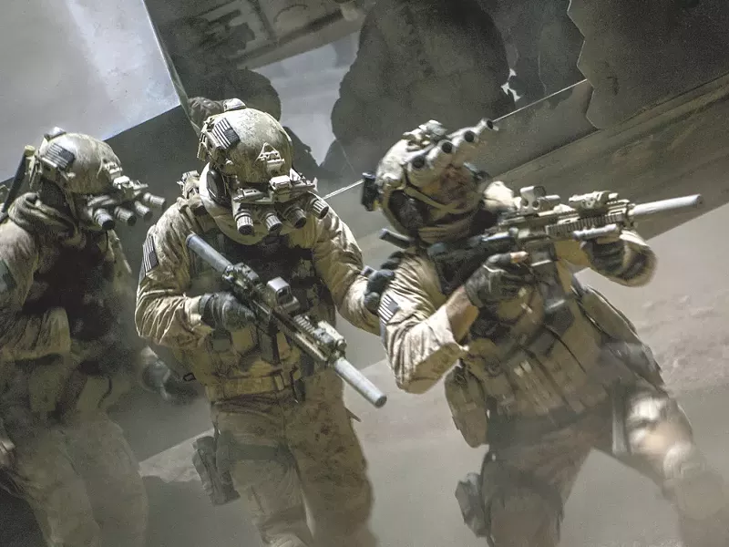 The raid scene of Zero Dark Thirty is high-action cinema, but hardly the most compelling aspect of the film.
