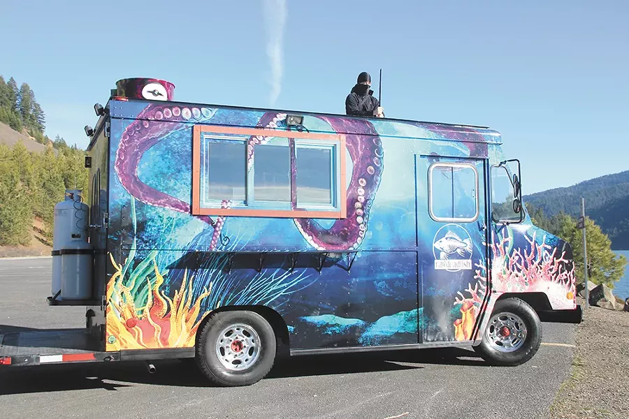 The RawDeadFish truck in all its glory. Sushi ninja not included.