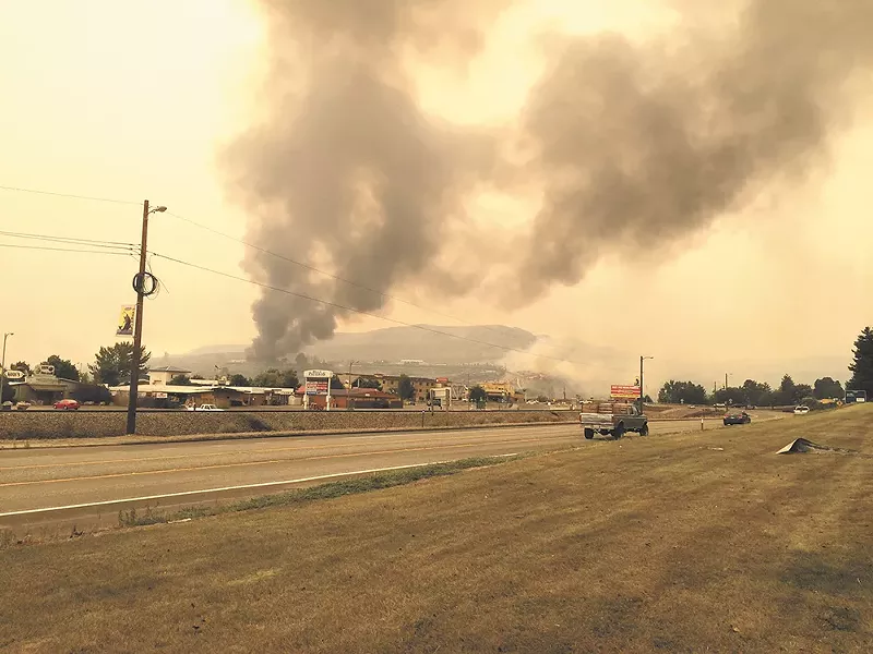 The scene over Pateros, Washington, on July 18. - SCOTT A. LEADINGHAM