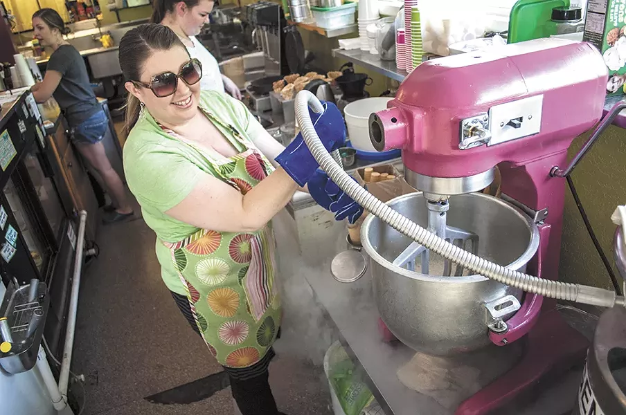 The Scoop's Jennifer Davis in her laboratory. - SARAH WURTZ