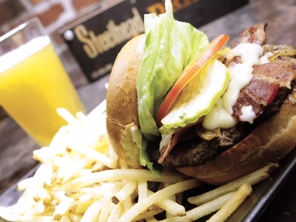 The Steelhead menu is full of adventurous options, but you can always rely on the trusty Steel Burger. - YOUNG KWAK