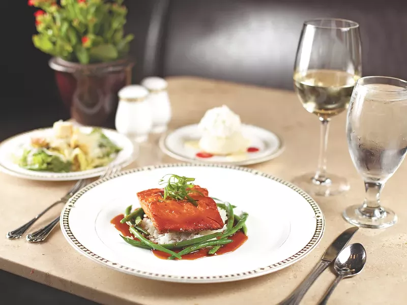 The teriyaki salmon is one of the favorites on the Davenport Menu - YOUNG KWAK