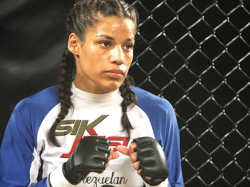 The Venezuelan Vixen during last Thursdays fight at Northern Quest Casino