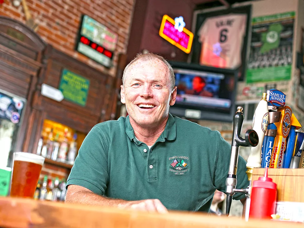 Tim O\'Doherty, owner of O\'Doherty\'s Irish Grille, is part of a local dining industry that employs 18,200 people. - YOUNG KWAK