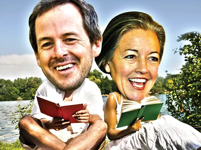 Todd Marshall and Mary Verner enjoy a good book. - ILLUSTRATION BY CHRIS BOVEY