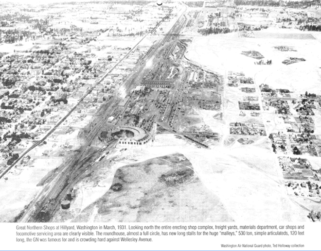 The future BNSF Railway Yard in March 1931. - WASHINGTON AIR NATIONAL GUARD PHOTO, TED HOLLOWAY COLLECTION