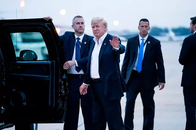 “Tell people not to come to our country illegally. That’s the solution. Don’t come to our country illegally. Come like other people do," President Trump told reporters. - DOUG MILLS/THE NEW YORK TIMES