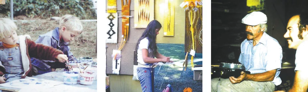 The festivals always offered fun for all ages, from kids to experienced artists like Harold Balazs (right).