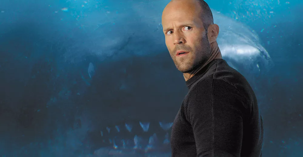 Into the shallows: Jason Statham's big fish story falls somewhere between Jaws and the Sharknado movies.