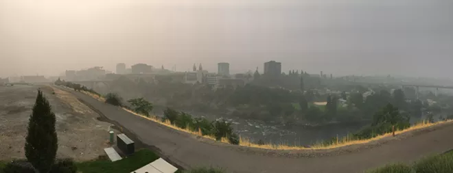 Spokane, as seen from the Inlander offices on Monday morning, Aug. 20, 2018. - SAMANTHA WOHLFEIL PHOTO