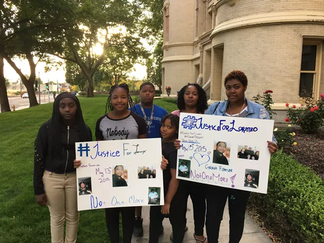 The family of Lorenzo Hayes, who died in the Spokane County Jail in 2015, is still fighting for reforms. - MITCH RYALS PHOTO