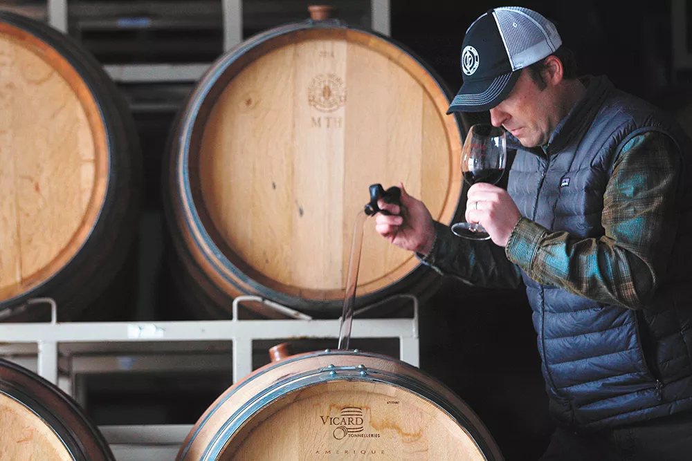 Jim Bopp and business partner Kylie Presta recently bought the longtime Sandpoint winery. - MIKE ALBANS PHOTO