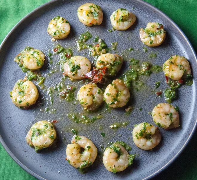 Shrimp in green sauce - DANIEL WALTERS PHOTO