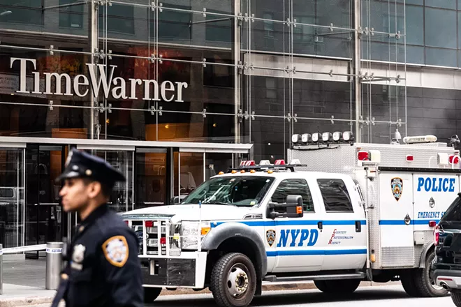Police outside the Time Warner Center in New York after the discovery of an explosive device at the CNN offices, Oct. 24, 2018. Explosive devices were sent to former President Barack Obama and former Secretary of State Hillary Clinton, as well as to CNN’s offices in New York, sparking an intense investigation on Wednesday into whether a bomber is going after targets that have often been the subject of right-wing ire. - JEENAH MOON/THE NEW YORK TIMES