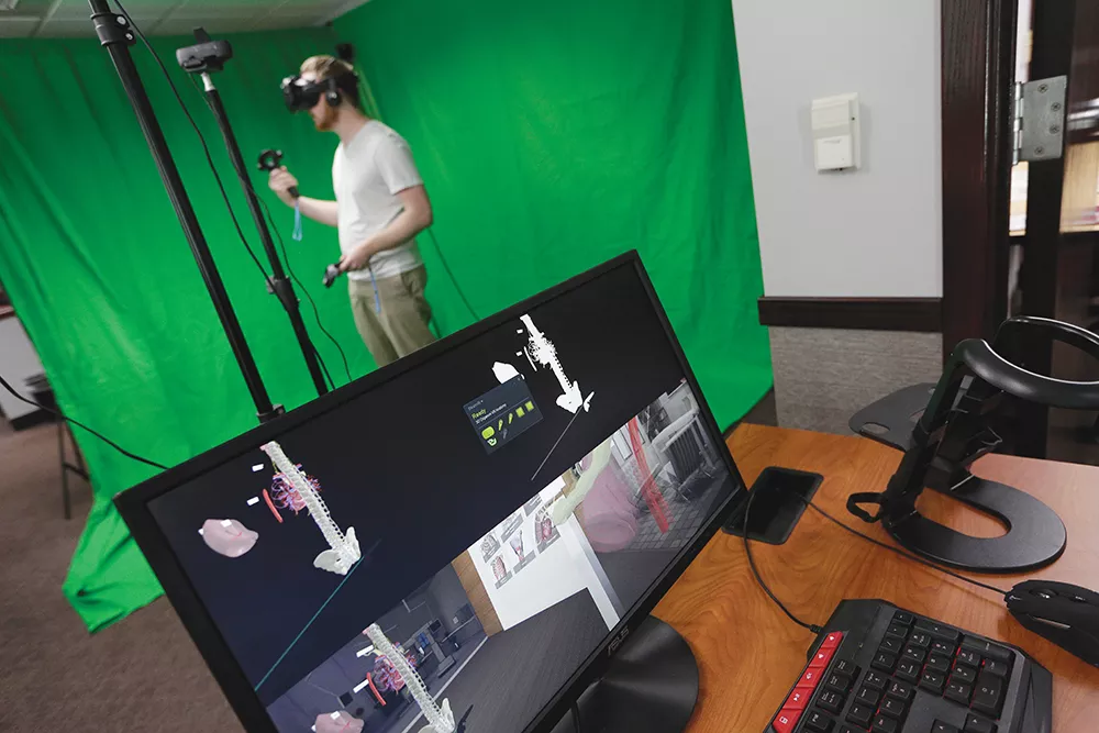 WSU-Spokane medical students learn anatomy with the school's new virtual reality headsets. - YOUNG KWAK PHOTO