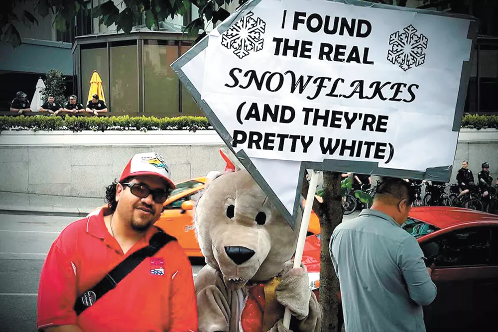 William Hulings, left, is vice president of the recently formed local chapter of Proud Boys. - PHOTO COURTESY OF WILLIAM HULINGS
