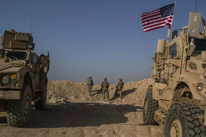 U.S. Special Forces soldiers near Manbij, in northern Syria, on Feb. 7, 2018. President Donald Trump has ordered a rapid withdrawal of all 2,000 U.S. ground troops from Syria within 30 days, declaring the four-year American-led war against the Islamic State as largely won, officials said Wednesday, Dec. 19, 2018. - MAURICIO LIMA/THE NEW YORK TIMES